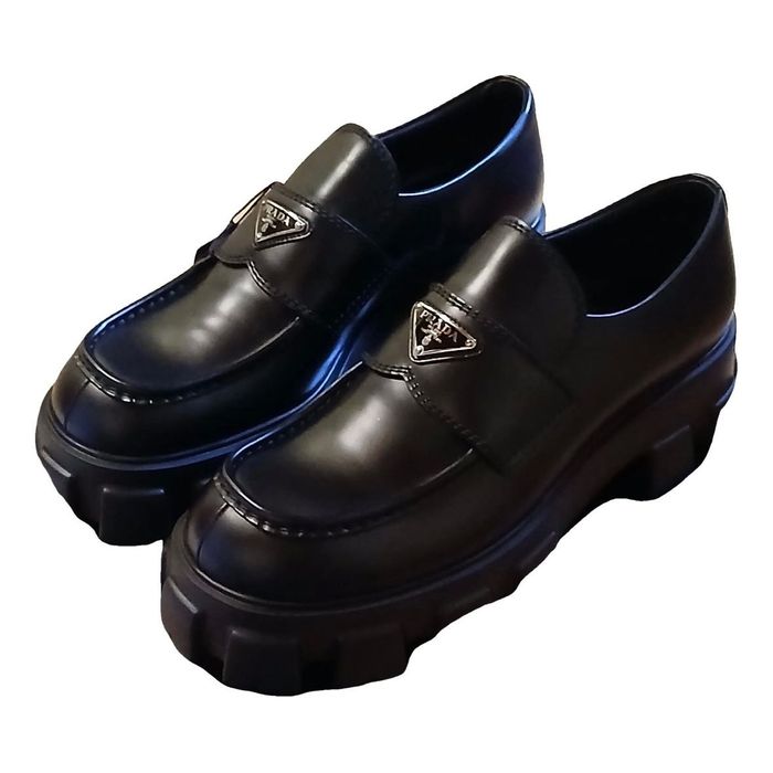 Prada Monolith leather loafers