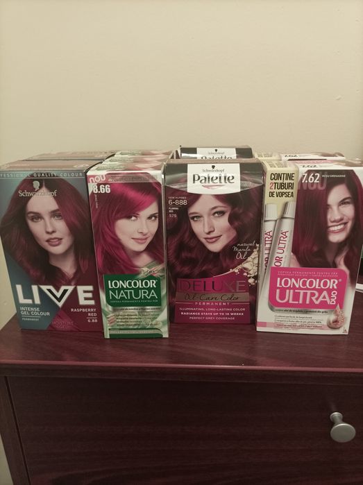 Vopsea de păr, culoare roșie