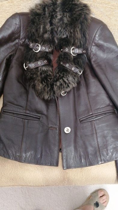 geaca maro piele dama