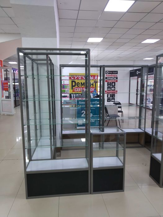 Прилавок витрина, стеклянная, metal oynaly vitrina va prilavkalar