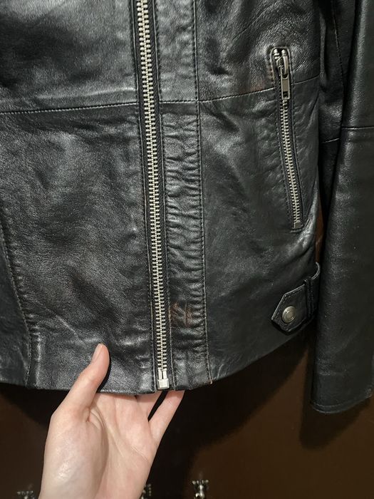 100% овча кожа яке Esprit XS – стилно biker яке
