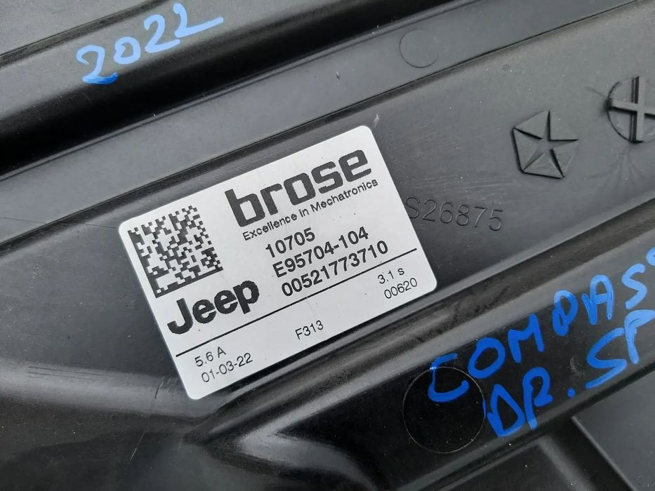 Macara geam electric dreapta spate jeep compass 2 e95704-104 00521773710