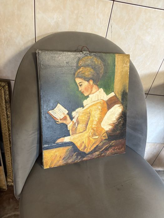 Set 6 tablouri pictate manual ulei  cimpoesu 249 Lei bucata