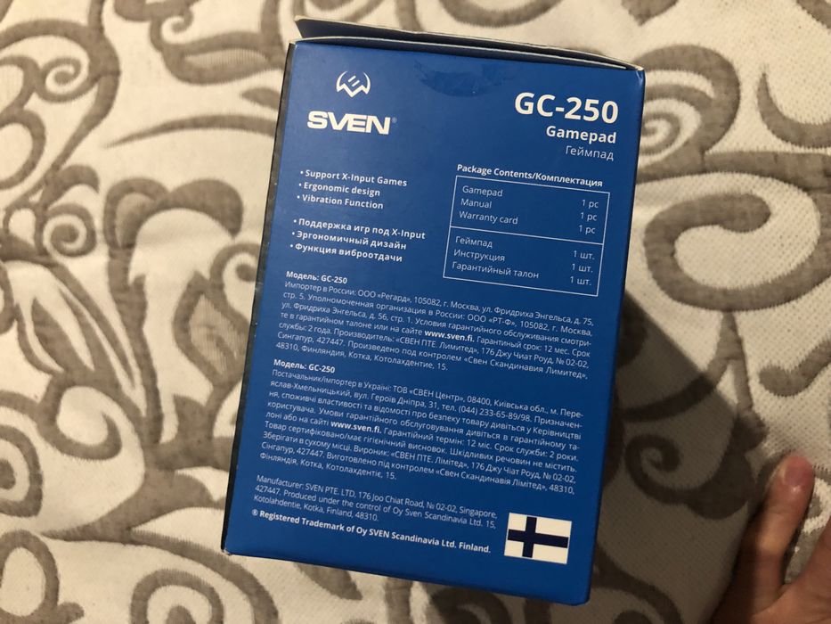 Игровой контроллер SVEN GC-250  (Геймпад, джойстик, манипулятор)