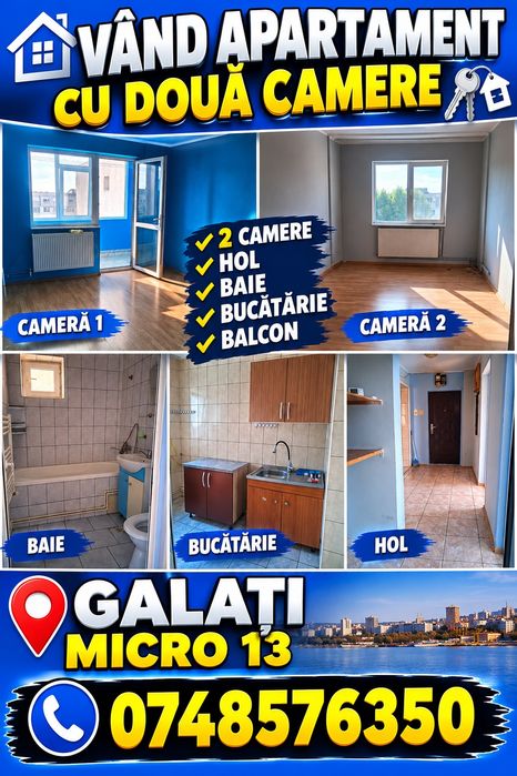 Vând Apartament cu 2 camere