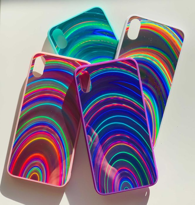 Husa tip oglinda model Curcubeu pentru iPhone XS Max