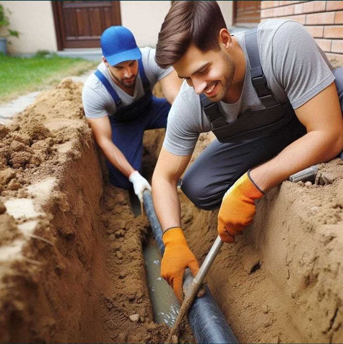 КАНАЛИЗАЦИЯ,ВОДОПРОВОД.Сантехника:копаем яма,траншея