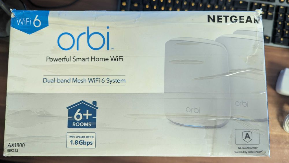 Sistem Mesh NetGear Orbi RBK353 AX1800, WIFI6 - Set 3 unitati