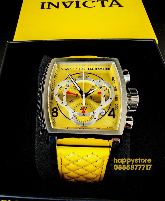 INVICTA S1 Rally Swiss Yellow 48 mm, Инвикта нов ръчен часовник