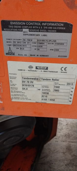 Продам каток HAMM DV70