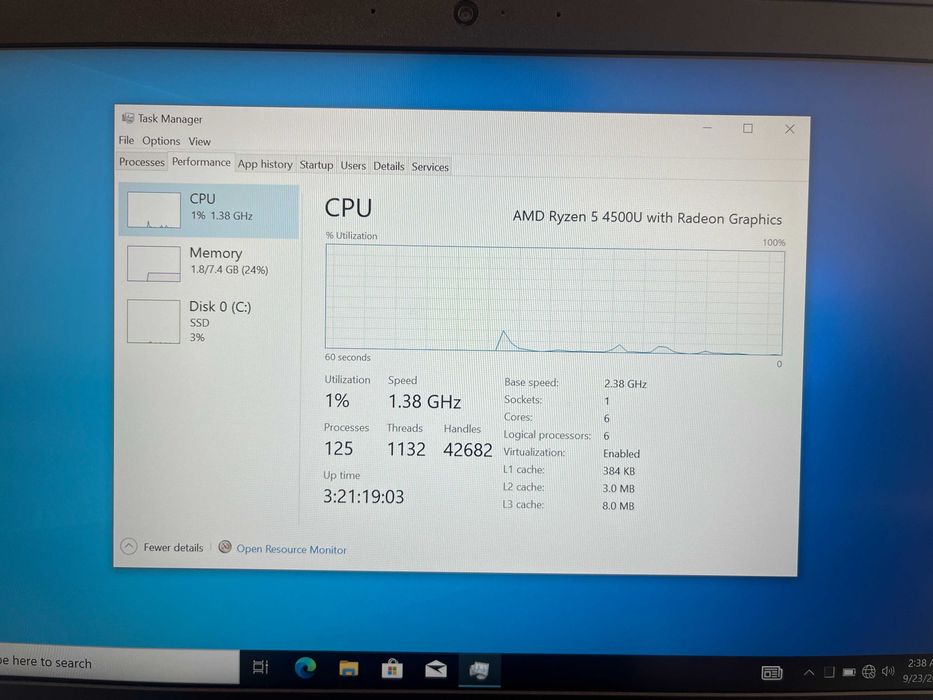 Лаптоп Lenovo ThinkPad L14, AMD Ryzen 5 4500U, 8GB ram
