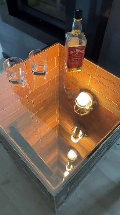 3D стол с эффектом бесконечности