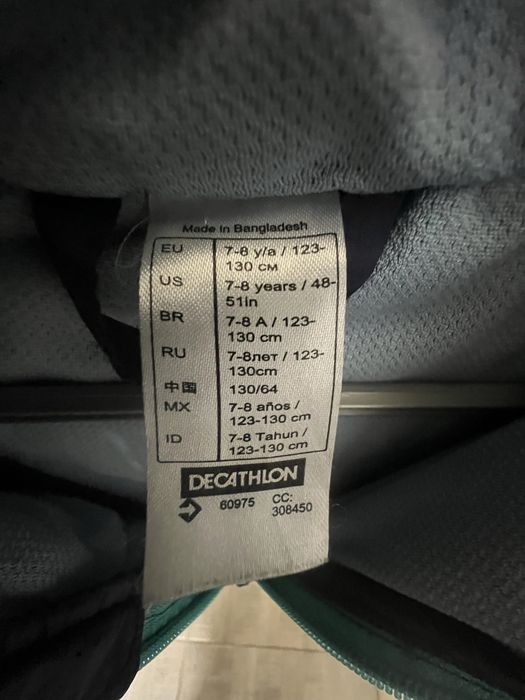 Geacă Drumeție la munte Hybride Bleumarin Fete 7-8