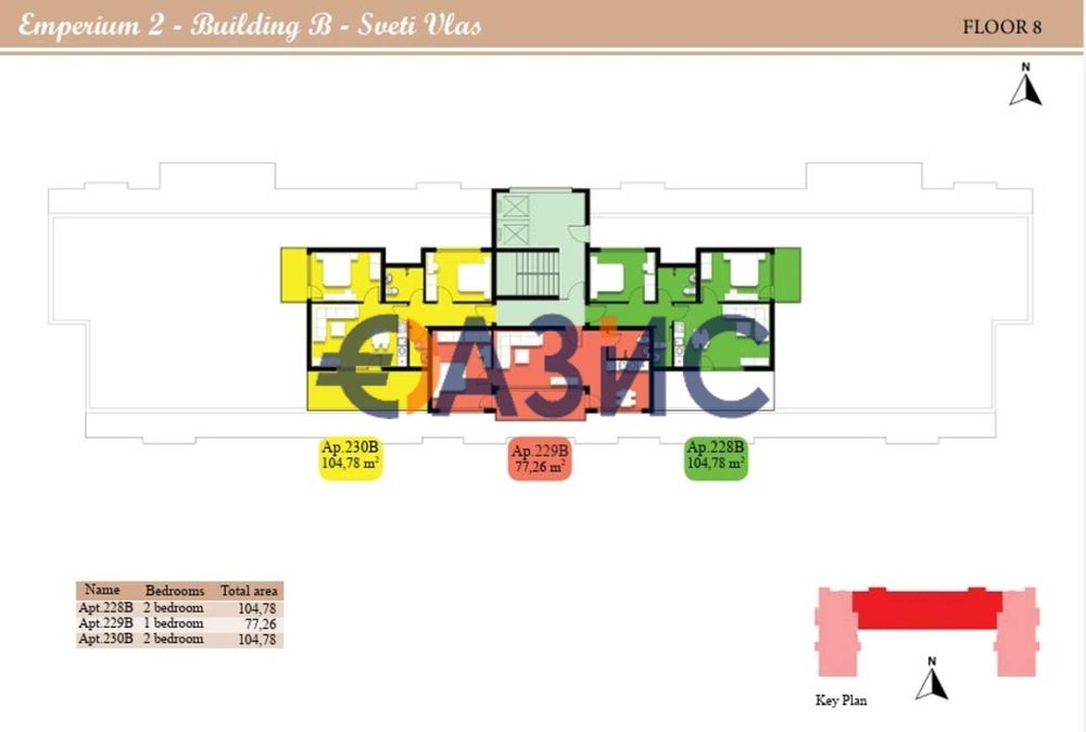 Продава се Тристаен апартамент в Свети Влас - 105 кв.м за 1741 €/кв.м - Снимка #12