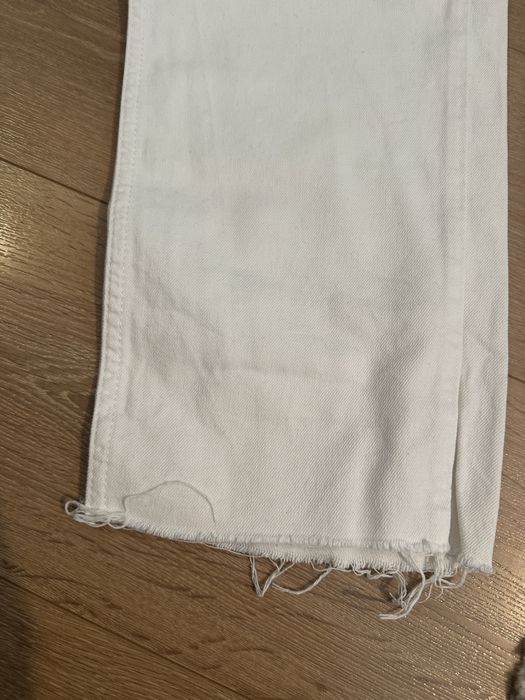 Blugi albi Zara 40 cu talie inalta