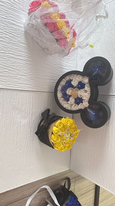 Aranjament cu flori de sapun