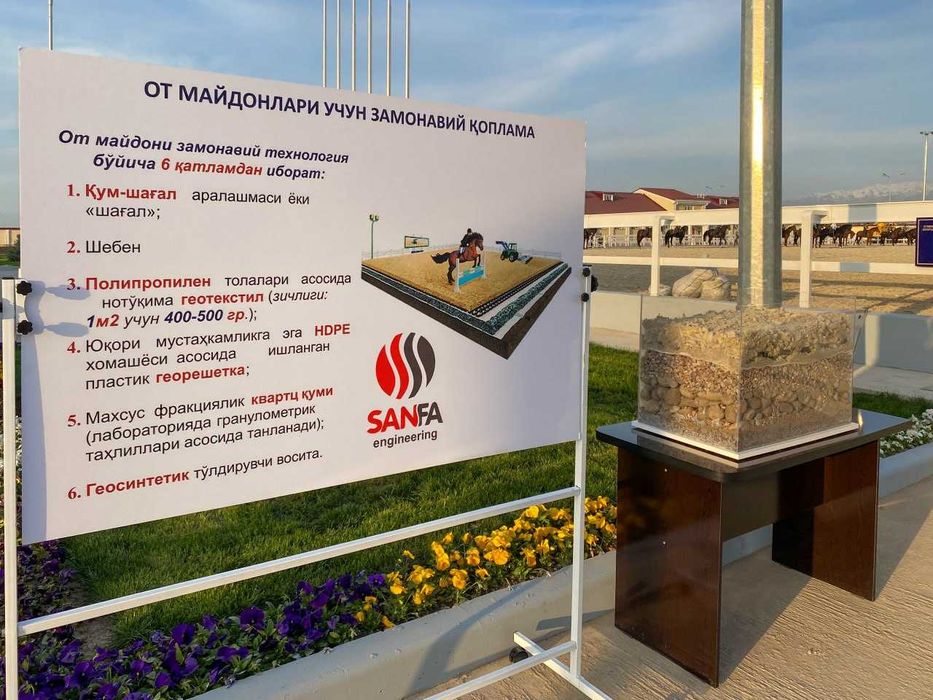 Otxonalar uchun maydalangan geotekstil/Рубленый геотекстиль