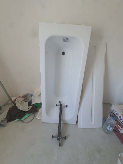 Vand cadă de baie cu geam culisant