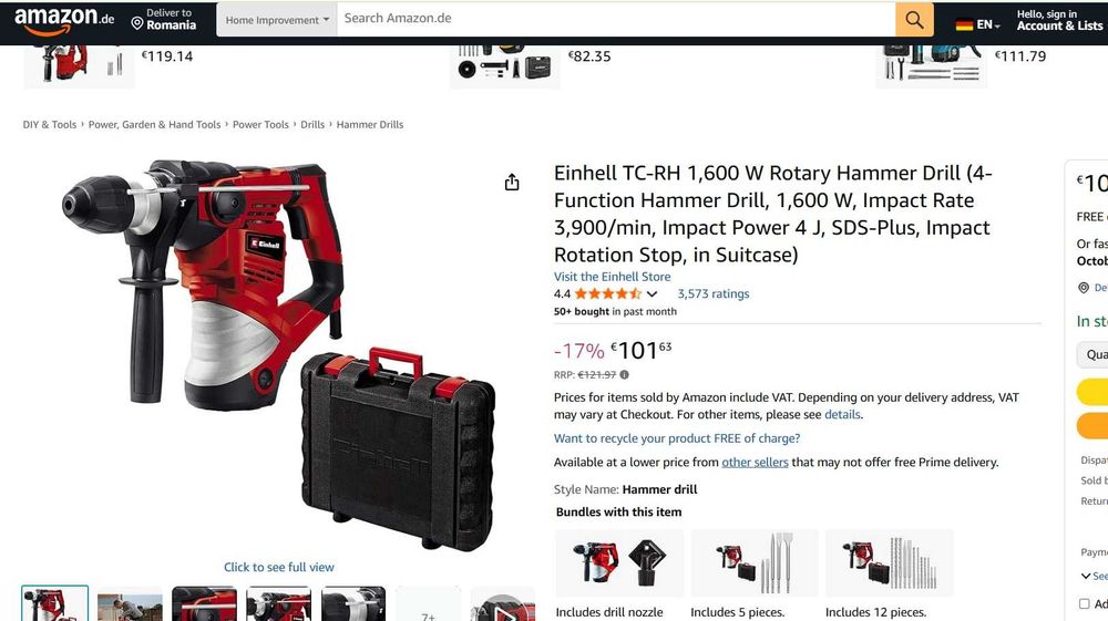 Rotopercutanta Einhell TC-RH 1,600 W