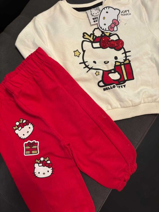 Set trening Hello Kitty, 74-80 cm, 9-12 luni, nou cu etichetă, Crăciun