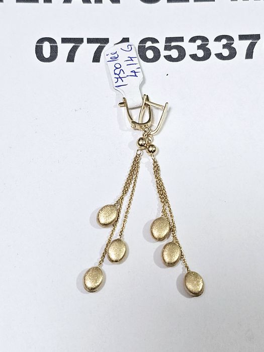 Vand cercei din aur 14 k 4.14 g cod 601