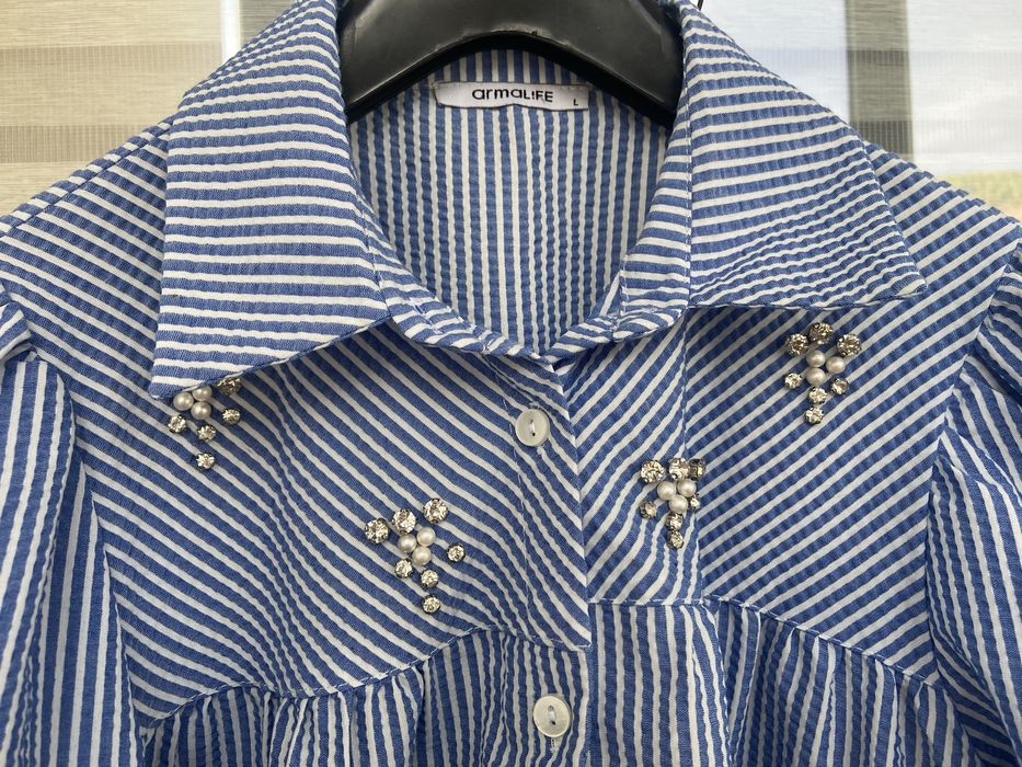 Риза с камъни, размер Л