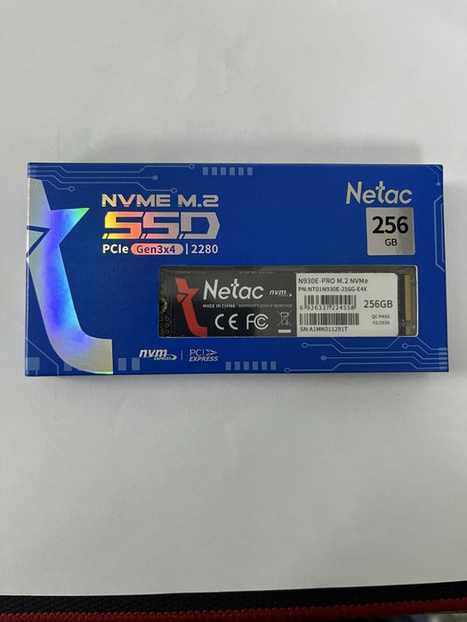 Твердотельный накопитель SSD Netac 256Gb M.2 NVMe