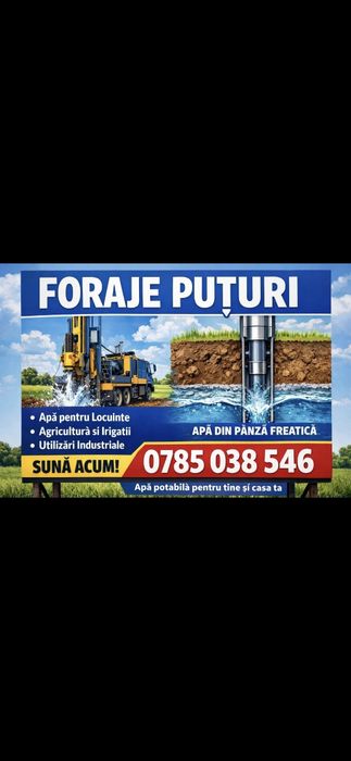 Foraje puturi prețuri mici in toata Țara