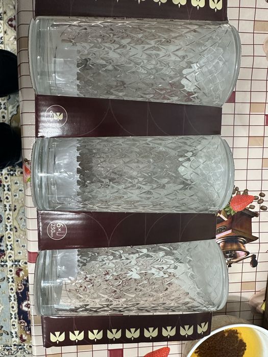 Стаканы стеклянные в наборе