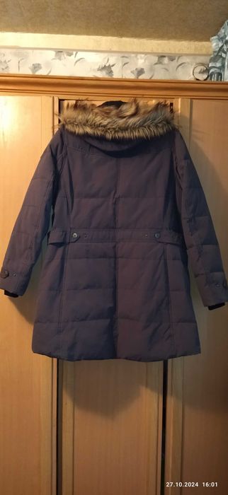 Теплая удлиненная куртка (полупальто). Размер 52.