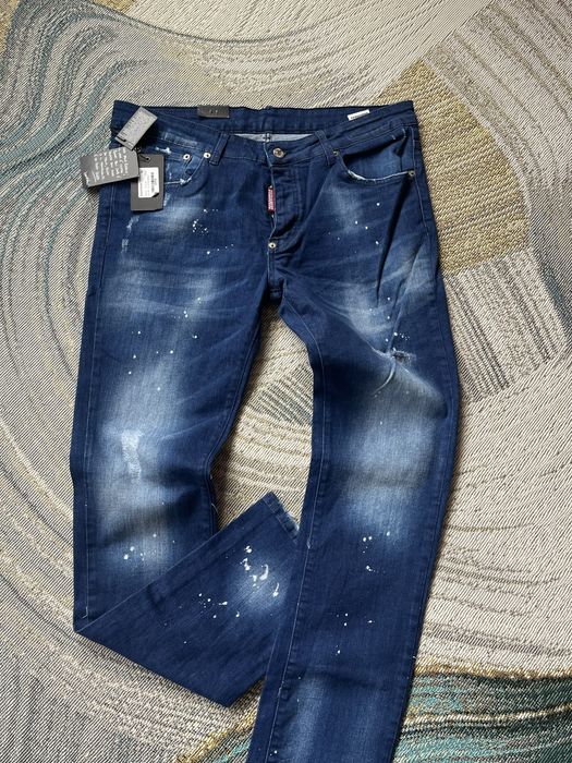 DSQUARED2 - Blue Destroy Denim - Нови дънки размер 36 Slim