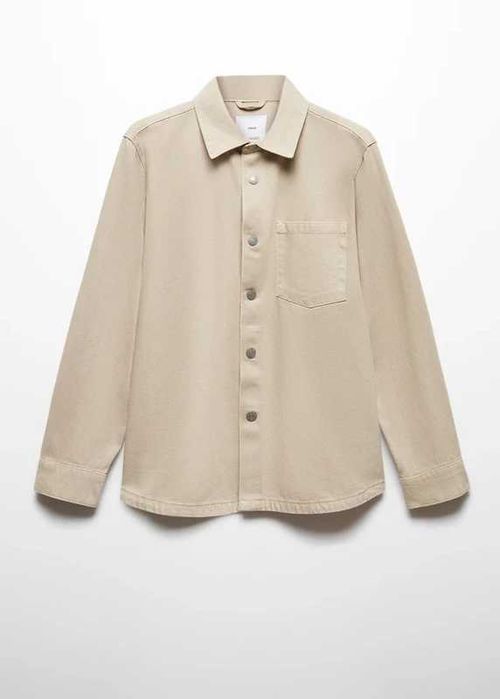 Cămașă/overshirt S bej Mango, 100% bumbac, nouă, nepurtată cu etichetă