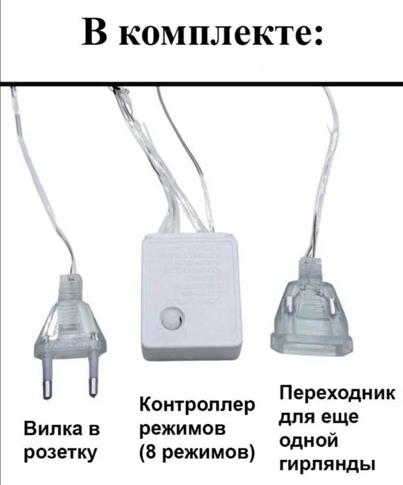 гирлянда водопад