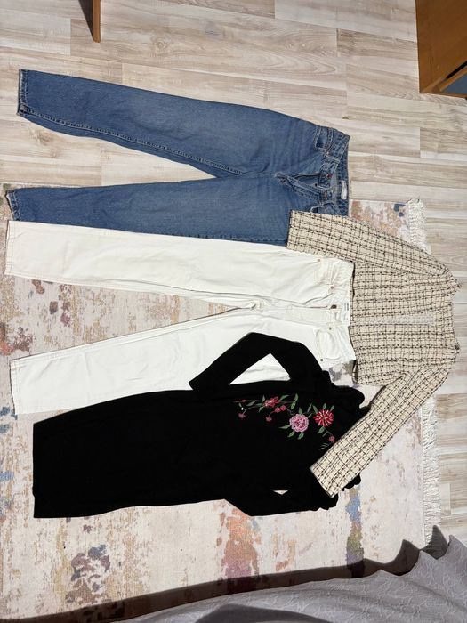 Комплект XXS панталони + рокля + късо сако