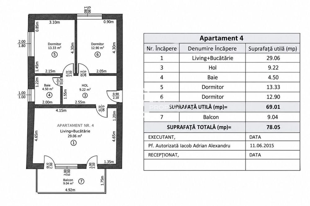Apartament 3 camere | 69 mpu + balcon 9 mp | 2 parcări | Cartierul Arh