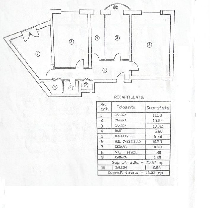 Unirii- Curtea de Apel / 3 camere decomandat / Mobilat / Utilat