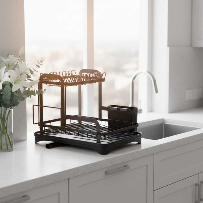 Сушилник за съдове с оттичане на водата, XXL