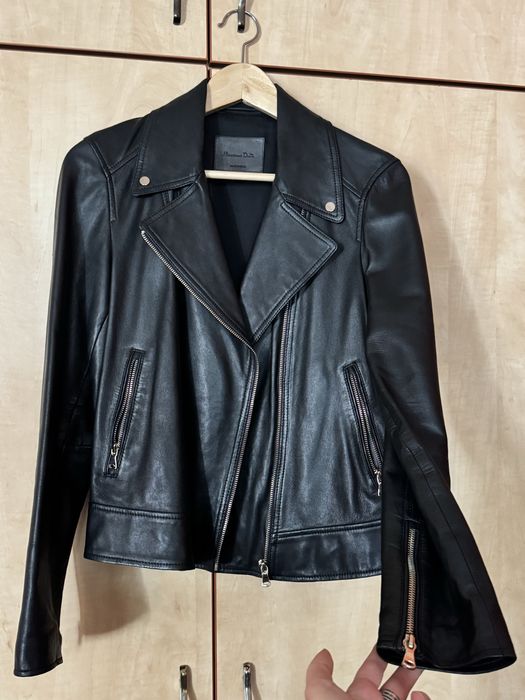 Geacă biker Massimo Dutti din piele naturală