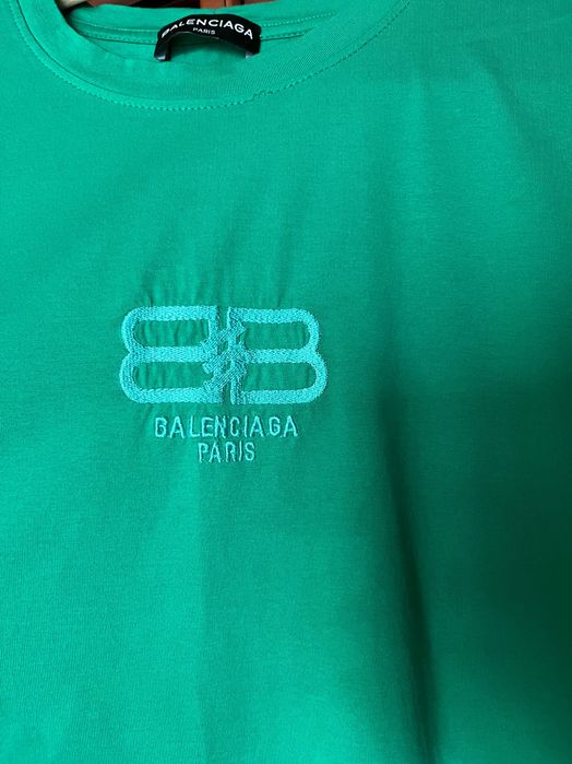 Balenciaga дамска зелена тениска