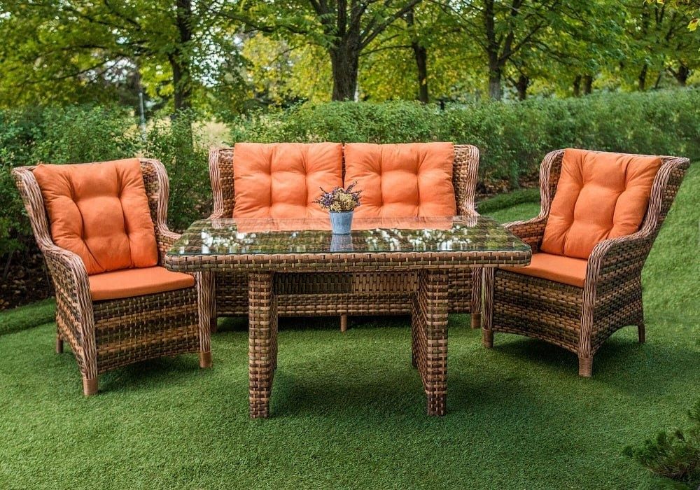 Ротанг тукима стол стуллар