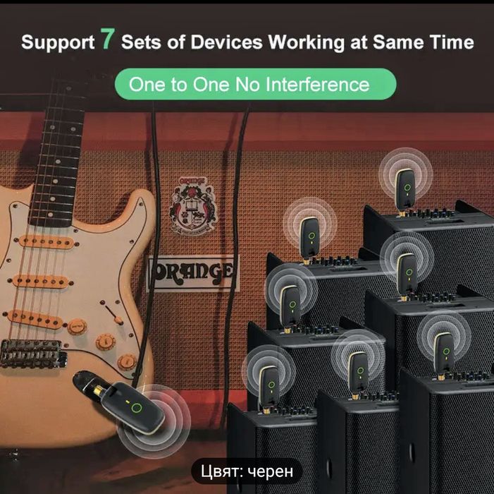 Aroma ARU 10-безжична звукова система, 5 пера и 3 тапи за китара
