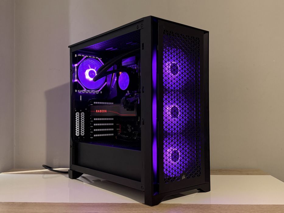 Геймърски компютър Ryzen 5 5600x, RX5700XT, 32GB, водно охлаждане