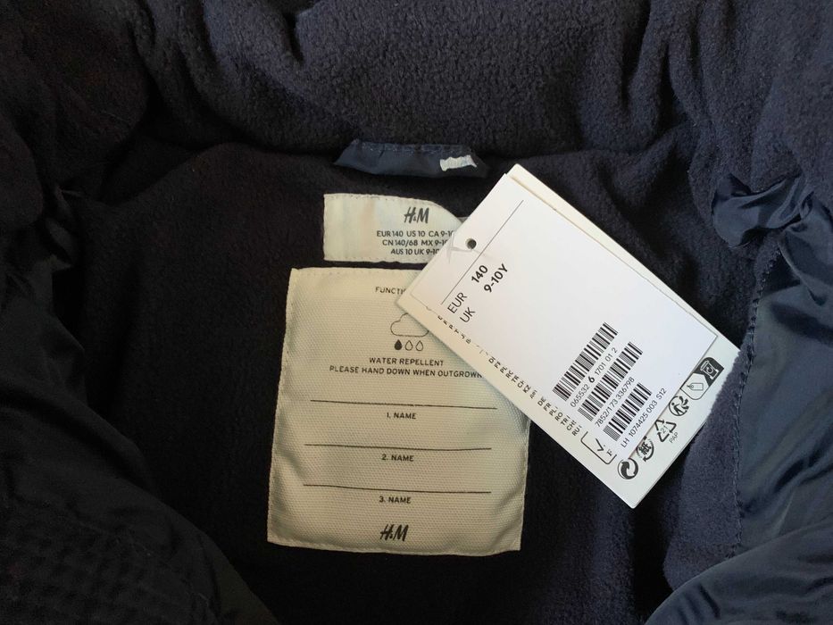 Ново зимно водоотблъскващо яке H&M - размер 140 см