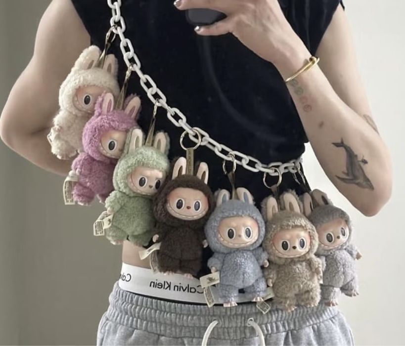 Labubu Exciting Macaron Soymilk/Лабубу бял цвят 17см