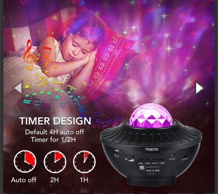 Въртящ блутут проектор с колонка