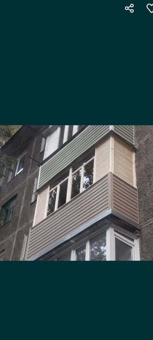 Установка балконов дерево, пластик.