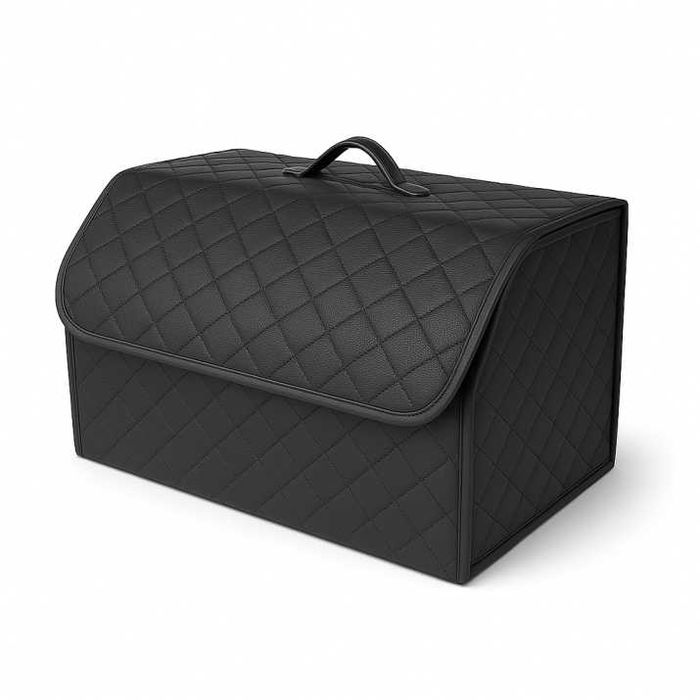 Черно с черно органайзер за багажник кутия за съхранение 55x30x30 см