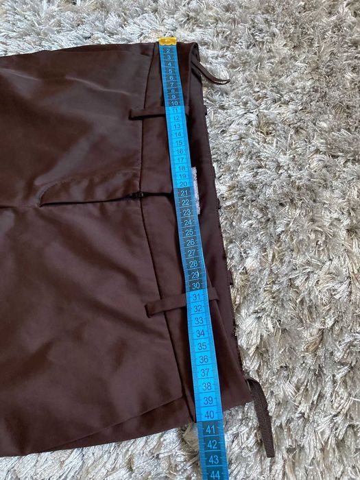 pantaloni eleganti mango suit maro, pentru femei