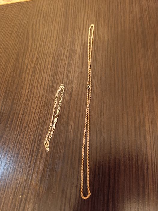 Золотая цепочка и браслет