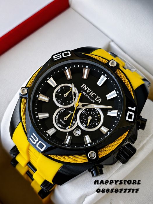 INVICTA Vanguard Yellow/Black 50 mm, Инвикта нов мъжки часовник